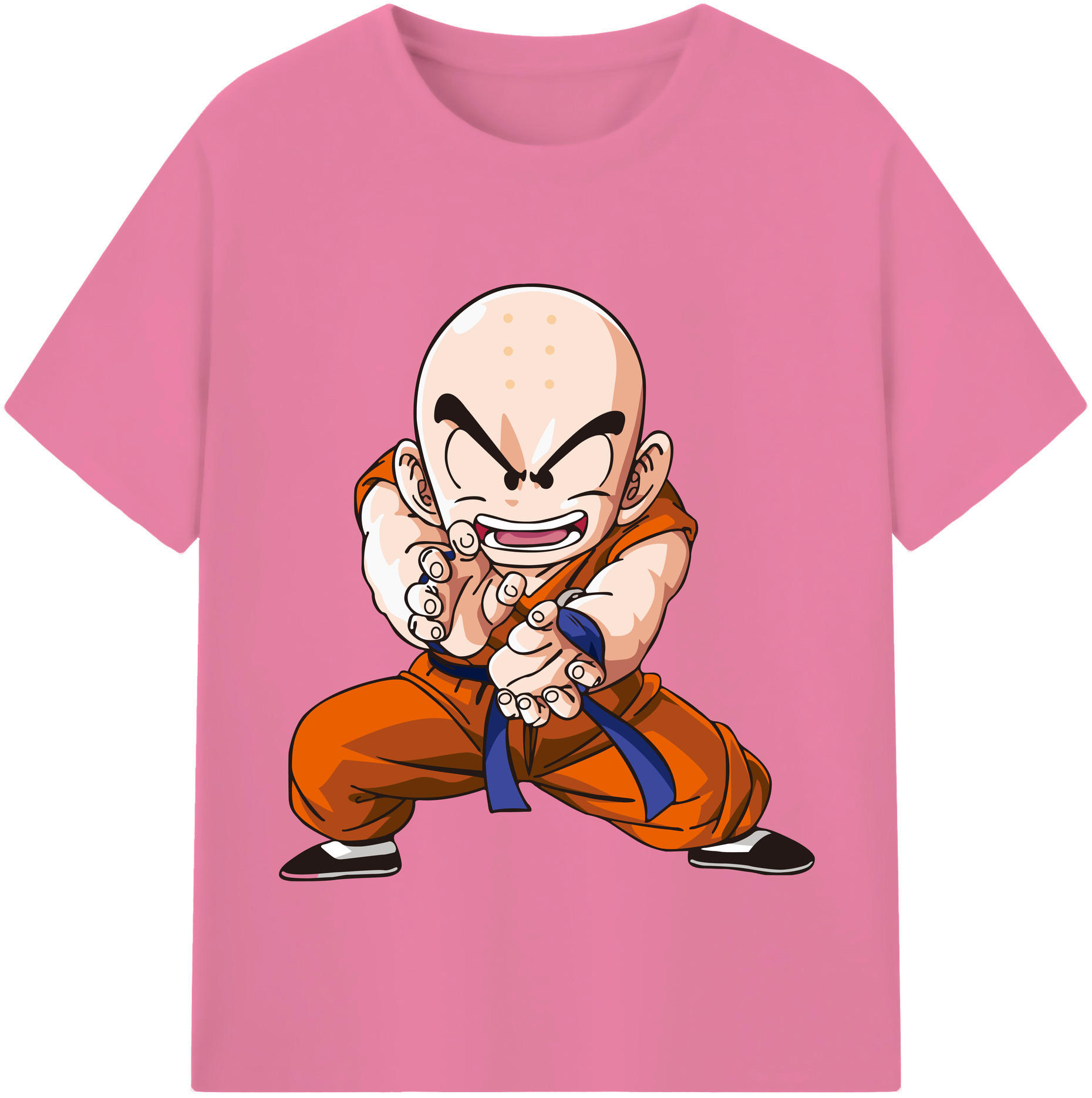 （画像用） ドラゴンボール クリリン DRAGON BALL krillin 綿100％半袖Tシャツ（フロントプリント）